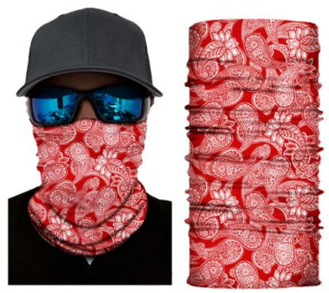 Simba Bandana face mask Neck Gaiter Paisley Red S358