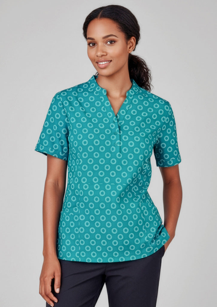 BIZ CARE Womens Florence Daisy Print Tunic CS950LS