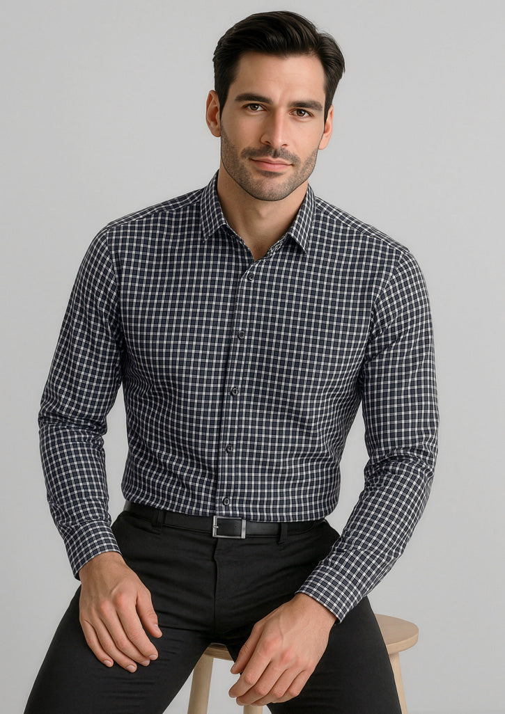 BIZ CORPORATES Mens Noah Long Sleeve Shirt RS070ML