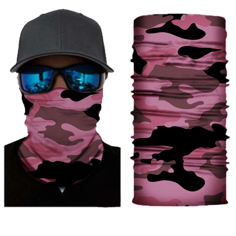 Simba Bandana face mask Neck Gaiter Camo Pink/Black/Grey S179