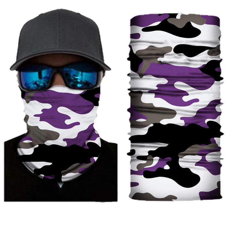 Simba Bandana face mask Neck Gaiter Camo Purple S182