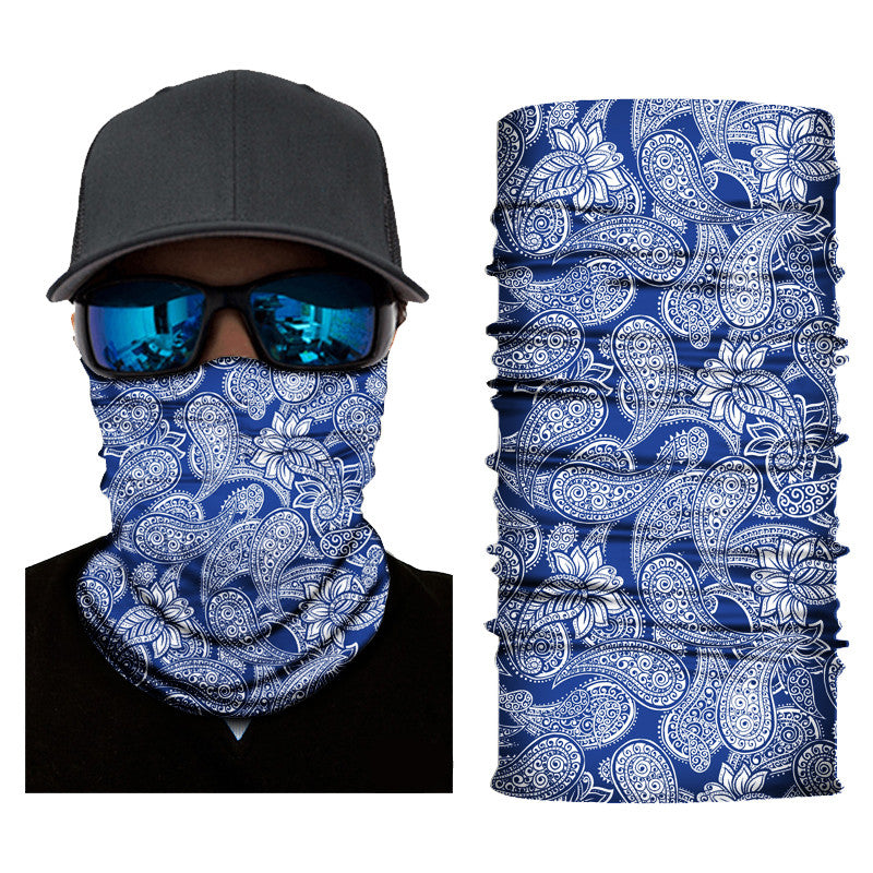 Simba Bandana face mask Neck Gaiter Paisley Blue S357