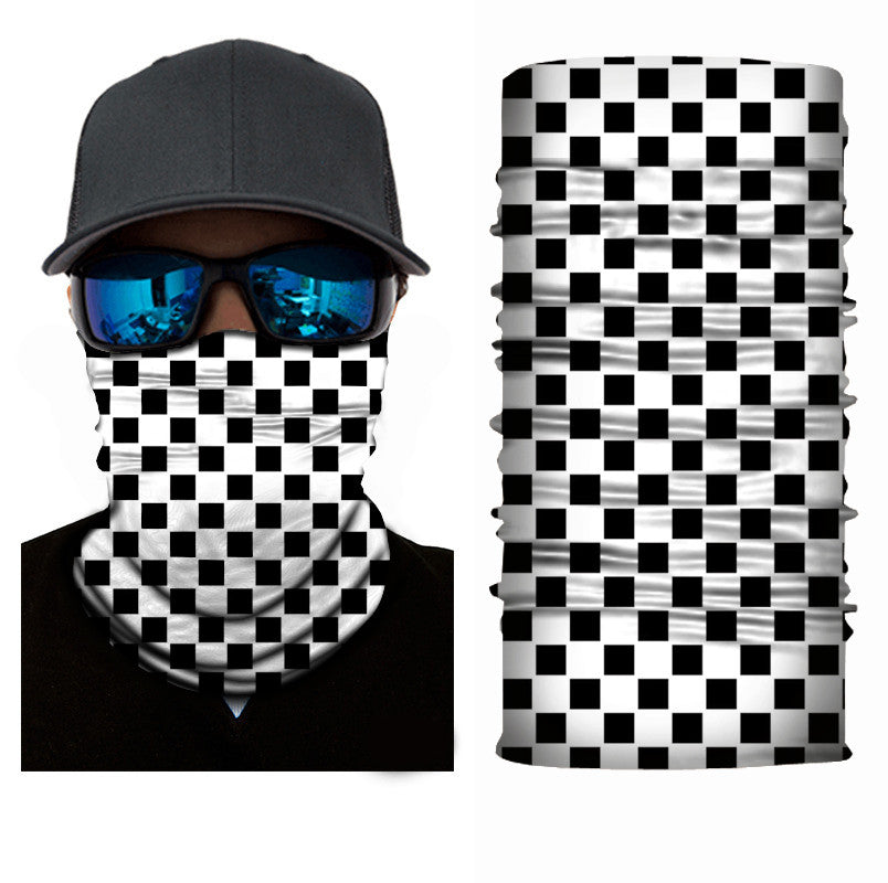 Simba Bandana face mask Neck Square black white S46